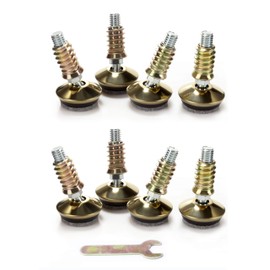 Niveladores giratorios de muebles, patas niveladoras ajustables para mesas, sillas, gabinetes, almohadillas para orejas de fieltro incluidas (8, D34 m