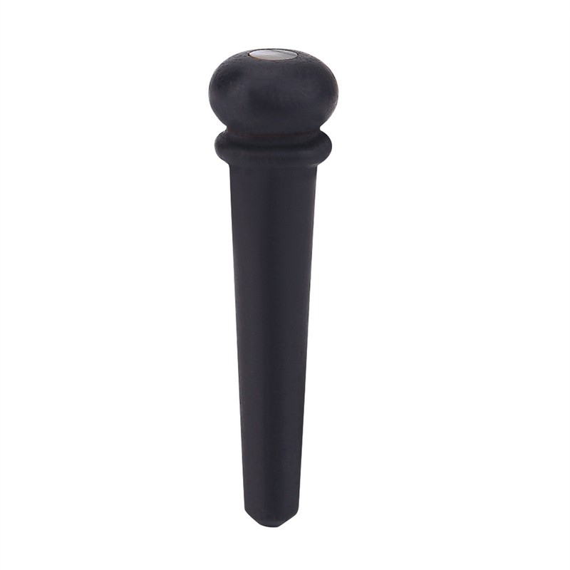 6Pcs Ebony Bridge Pins With Abalone Shell for Acoustic Folk