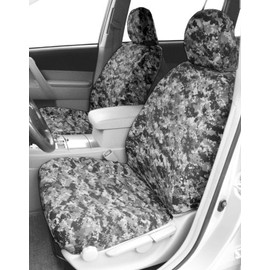 CalTrend Front Buckets Seats, Camouflage Seat Covers for 2010-2011 Toyota FJ Cruiser Urban Urban Insert and Trim