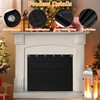 Fireplace Draft Cover - Draft Stopper Blanket with Hook &