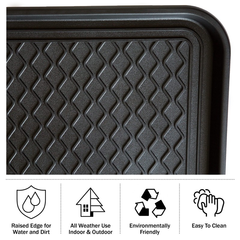 Stalwart 75-ST6012 All Weather Boot Tray-Water Resistant Plastic Utility Shoe