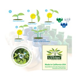 LSTclips Plant Training Lst Clips for Training Plant Branches, White, 15pk, Made in USA