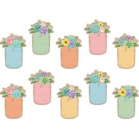 Teacher Created Resources Rustic Bloom Mason Jars Accents