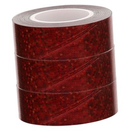SHINEOFI Cinta Adhesiva Decorativa Holográfica Roja, 3 Rollos Efecto Reflectante, Cinta Adhesiva Autoadhesiva Resistente Para Manualidades, Embalaje y Uso Industrial