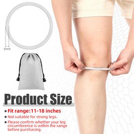 Foilswirl 2 Pcs Silicone Patella Knee Band for Basketball Patella Tendon Support Knee Pain Running Tendon Brace Support Strap (White,M)