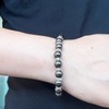 Magnetic Hematite Bracelet，Women's Magnetic Bracelet Comes with Crystal Sparkle Rhinestones，Eliminate