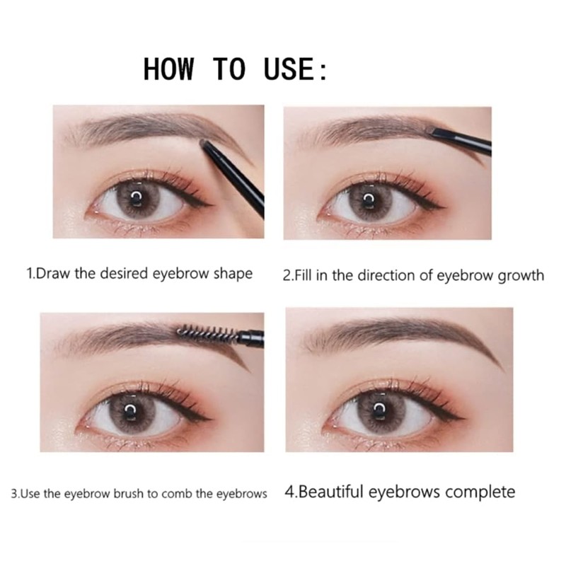 Eyebrow Pencil, Professional Eyebrow Pencil, Waterproof with Triangular Precision Tip,