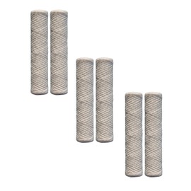 String Wound Water Filters, Replacement Water Filter Cartridges, Dirt Rust Sediment Filtration, Set of 6