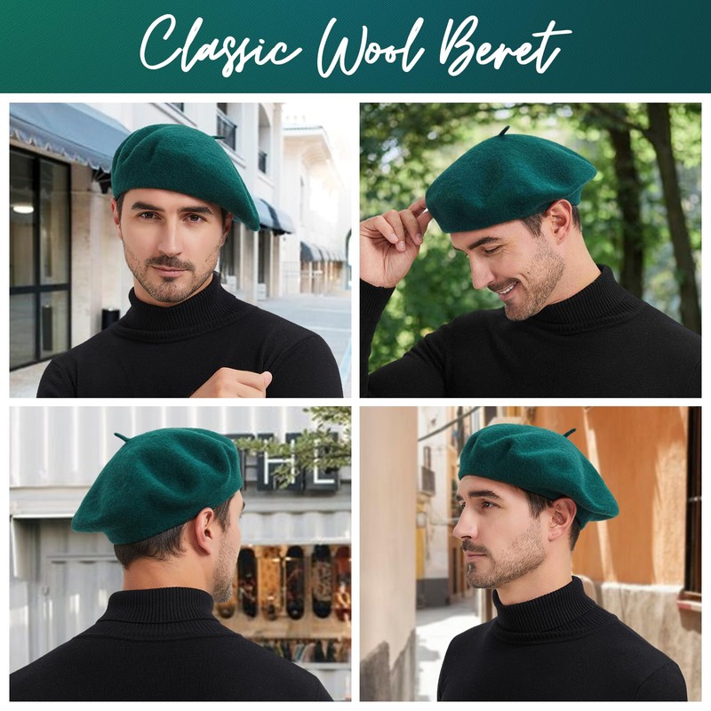 TopTie Wool Beret for Women 60% Wool French Style Artist