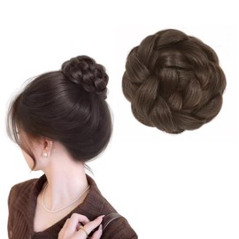 HAPVITAL Bun Wig, Kimono Dress, Chignon, Part, Popular, Natural, Women's Wig, Extension, Hair Ornament, Perfect Hairstyle, Volume Up, Easy, Stylish, Point Wig (Light Brown)