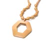 collezione alessandro Regina Long Necklace with Opulent Pendant, Wood, Pearl