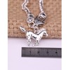My Shape Silver Tone Horse Wheat Chain Bracelet Gift for