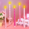 Whaline 5Pcs Pink Bow LED Flameless Candles Cute Coquette Bowknot