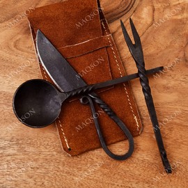 Medieval Cutlery Set, Hand-Forged Medieval Cutlery MAQ2082