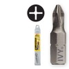 IVY Classic 44072 1-Inch #2 Phillips Ribbed Reduced Insert Bit,