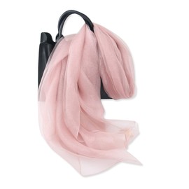 LumiSyne Organza Silk Scarf Women Sparkling Shawls And Wraps For Evening Dress Lightweight Sheer Stole Bridal Wedding Party