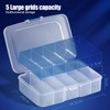 Organizer Box, 5 Grids Clear Visible Plastic Accessories Compartment Transparent