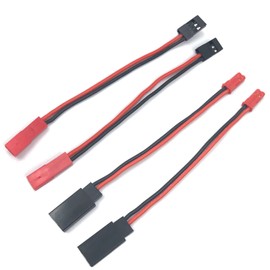 FainWan 2Pairs 10CM JST Plug to JR Connector Male Female Cable Servo Adapter Wire for RC Plane Helicopter Car