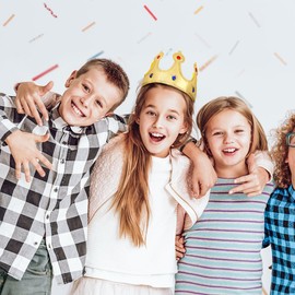 1pcs King Crown For Kids: Birthday Boy Crown Hat For Boy & Girl Party Decoration