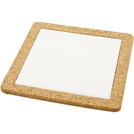 Coaster with cork frame