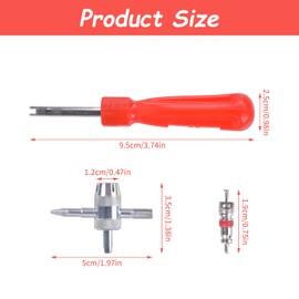 Vesaneae 33 Piece Tyre Valve Core Tool Set with Tyre Valve Core, Single Head Valve Remover, 4 in 1 Tyre Repair Tool, Tyre Valve Remover, Tyre Valve Insert for Car, Motorcycle, Bicycle