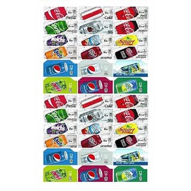 Flavor Strips, 36 Flavor Strips (2 of Each Flavor) Size: SA43 1 3/4 by 3 19/32-SA43 can be Used on Vendo as Well as Dixie Narco