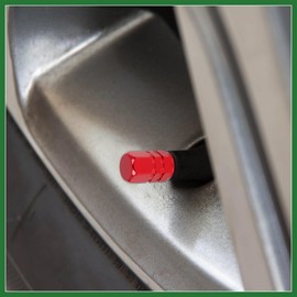 Motoforti 8pcs Red Tire Stem Valve Caps Wheel Valve Covers for Car Bike Long-lasting