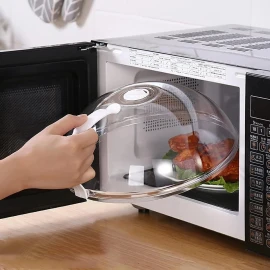 Magnetic Microwave Anti Splatter Cover Plate Guard Lid With Steam Vent