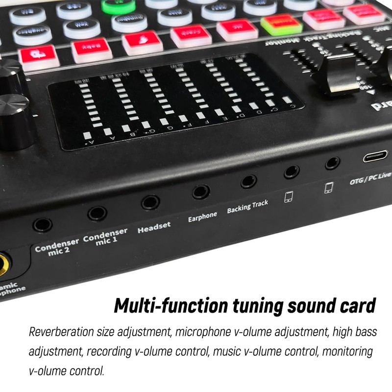 M9 Audio Interface Sound Card Live Voice Mixer External USB