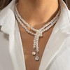 Dainty Pearl Choker Necklace for Women Layered Faux Pearl Strand