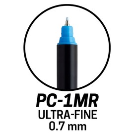POSCA Pens PC-1MR Ultra Fine Acrylic Felt Tip Coloured Permanent Paint Markers for Adults, Kids. Perfect for Colouring, Fabric, Graffiti, Watercolour, Outline Drawing, Window and Glass Art. 8 Pack