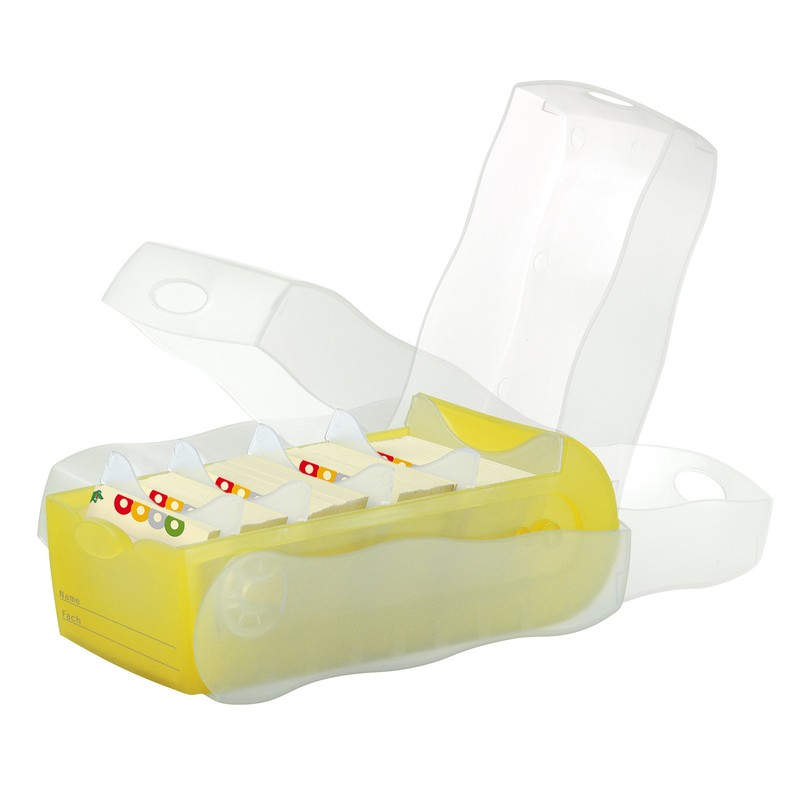 Han Croco Flashcard Box to Learn Vocabulary Easily, 5-Compartment Learning