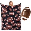 Mindsoft Football Throw Blanket Gift for Boys Men with Plush