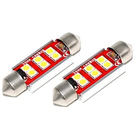 Phinlion Super Bright 500 Lumens 3030 6-SMD Canbus Error Free 39MM 1.53 inches Festoon 6411 6413 DE3425 DE3423 LED Bulbs for Interior License Plate Dome Trunk Courtesy Lights 6000K Xenon White