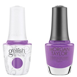 Gelish "Before My Berry Eyes" Duo, Premium Purple Metallic - Includes Gel Polish and Lacquer