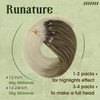 RUNATURE Real Hair Micro Ring Extensions Brown Ombre Blonde 45