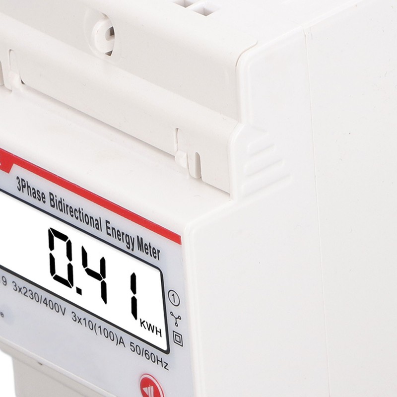 DIN Rail 3 Phase 4 Wire Energy Meter Multifunctional LCD
