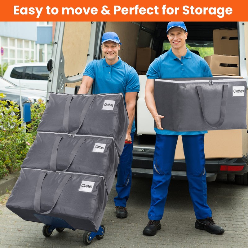 BlissTotes Large Moving Boxes and with Zippers & Handles Moving
