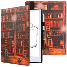 KuRoKo Book Folio Case Cover with Hand Strap and Pen Holder for Remarkable 2 10.3 Inch Digital Paper 2020 Released-Library