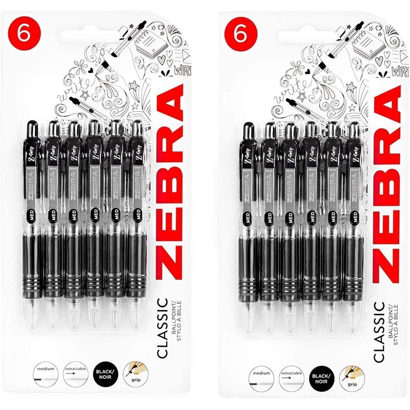 Zebra Z-Grip Mini Retractable Ballpoint Pens - 1.0mm - Black