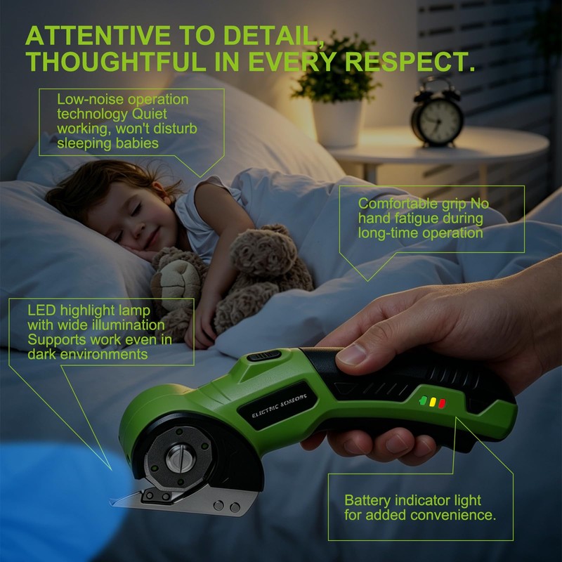 Cardboard Cutter, 4V Rechargeable Cordless Electric Scissors with 2 Blades,