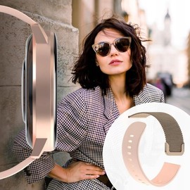 FOREVER Smartwatch Watch Sports Bracelet SB-350 Bluetooth for Men and Women, Fitness Tracker, Waterproof IP68, Smartwatch Compatible with Android and iOS (Rose Gold)