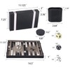 GSE Premium Leather Backgammon Board Game Set, Classic Backgammon Game