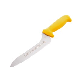 Mundial 5600 Series 7-Inch Offset Serrated Edge Sandwich Knife with Yellow Handle