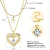 Lydreewam Gold Layered Heart Necklaces for Women, 14k Gold Plated