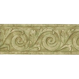 4 1/8 in x 15 ft Prepasted Wallpaper Borders - Vintage Wall Paper Border FDB05762