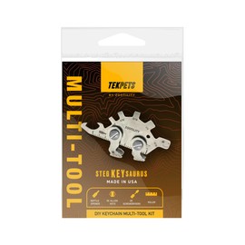 StegKEYsaurus - Metal TekPet | Zootility | Multi-tool | Metal Puzzle | Fidget Toy| Stainless Steel, Made in USA