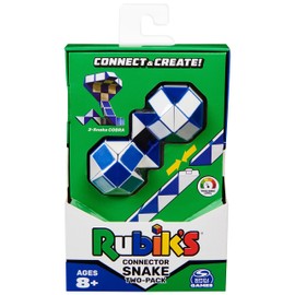 Rubik’s Connector Snake, Two-Pack Cubes 3D Puzzle Game Stress-Relief Fidget Toy Activity Cube Travel Game Gift Idea, for Adults and Kids Ages 8 and up