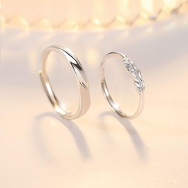 Nicoiro NSPR119 Pair Wings Made by S925, Matching Couple, Metal