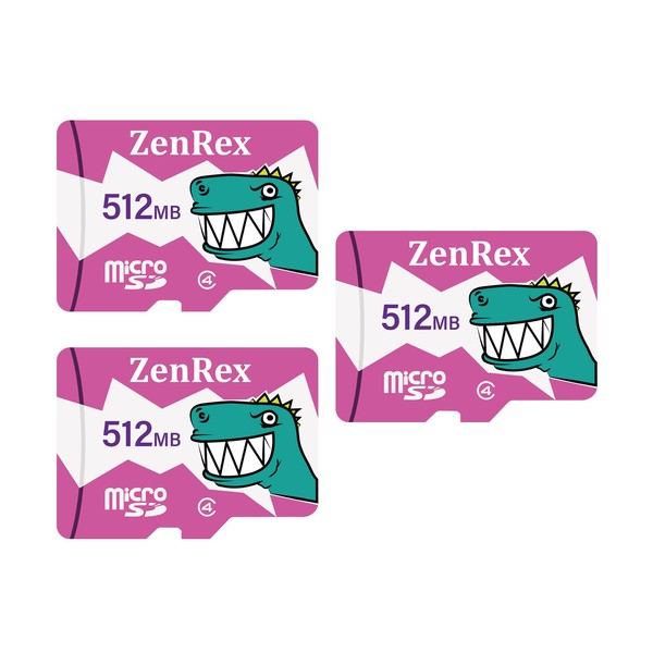 ZenRex 512MB Pack of 1, 3 Count MicroSD C4 Memory